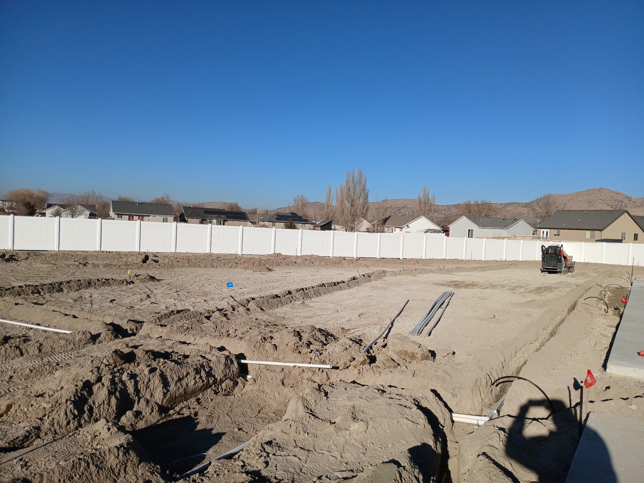 Sprinkler trench location main area 3