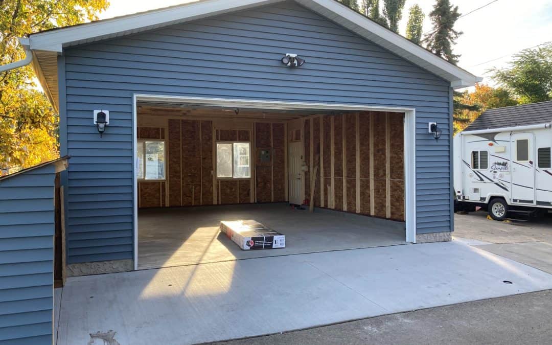 New garage construction in Salt Lake City, Utah